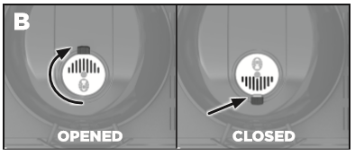 Figure B: Open Lid Vent